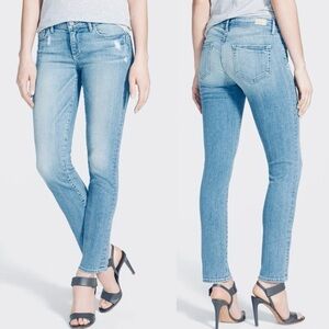 Paige Skyline Ankle Peg Jeans In Whitley Size 25